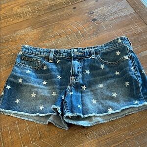 GAP Blue Star Print Denim Shorts
